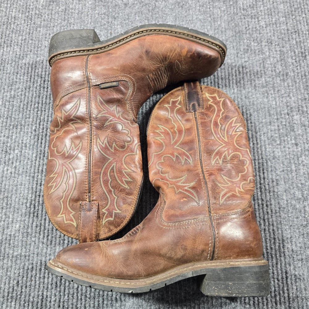 Dan Post Boots Mens Size 9 EW Brown Waterproof Lined Square Toe Workwear DP69791